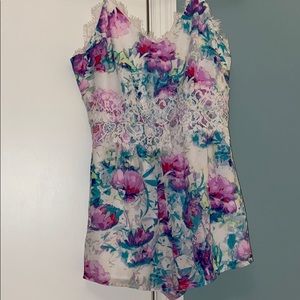 Tropical floral romper